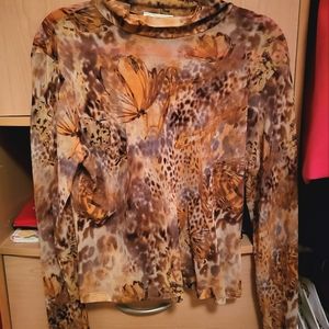 St. John Sport sheer floral top